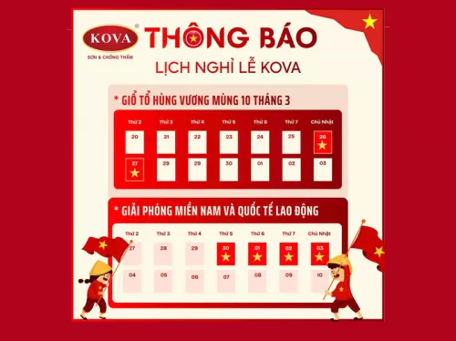 Thông báo Lịch nghỉ Giỗ tổ Hùng Vương, ngày 30/04 và 01/05/2026