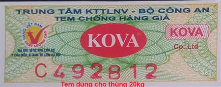 Thông báo về việc thay đổi tem chống hàng giả